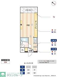 Gアパートメント ワンルームの間取図画像