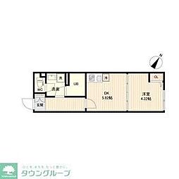 ラクラス三軒茶屋 1DKの間取図画像