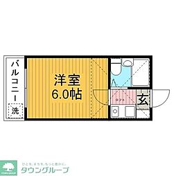 メゾン赤堤 1Kの間取図画像