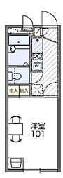 レオパレスオリーブ 1Kの間取図画像