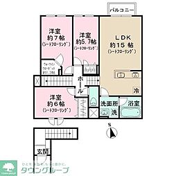 UX court 3LDKの間取図画像
