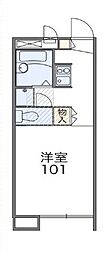 レオパレスカメリア 1Kの間取図画像