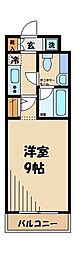 ステージグランデ西調布アジールコート 1Kの間取図画像