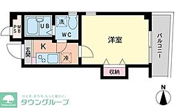 アートヒルズ 1Kの間取図画像