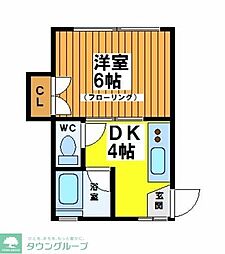 三星グリーンハイツ 1DKの間取図画像
