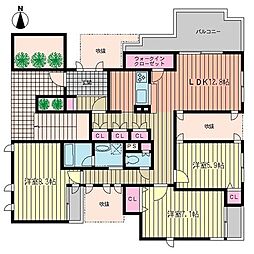 ラ・リュエル笹塚 3LDKの間取図画像