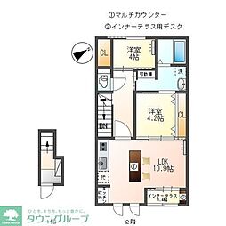 間取図画像 2LDK