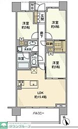 ザパームス祐天寺マスタープレイス 3LDKの間取図画像