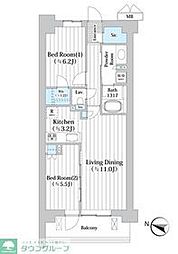 アビティグランデ砧 2LDKの間取図画像