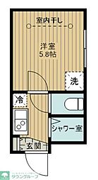 フルセイル経堂 1Kの間取図画像