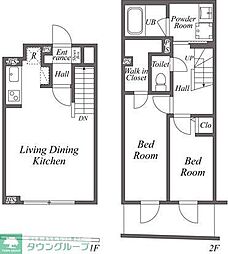 世田谷区代田5丁目マンション 2LDKの間取図画像