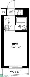 スカイコート下高井戸 ワンルームの間取図画像