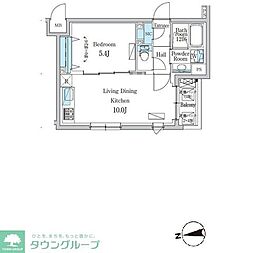 デュオフラッツ千歳船橋 1LDKの間取図画像