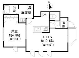 VillaTsuji 1LDKの間取図画像