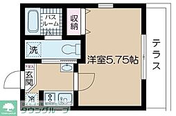 NSGATE二子玉川 1Kの間取図画像