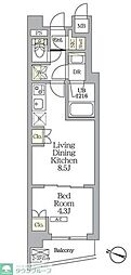 AIFLAT明大前 1LDKの間取図画像