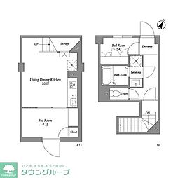 ザ・レジデンス用賀 2LDKの間取図画像