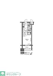 プラウドフラット三軒茶屋 1Kの間取図画像