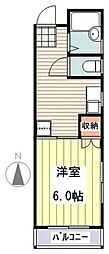 シャンブル北烏山 1Kの間取図画像