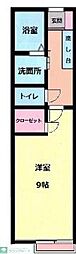 シオン成城2 1Kの間取図画像