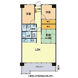 レヂオンス高江 3LDKの間取図画像