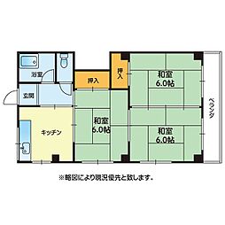 パールハイム 3DKの間取図画像