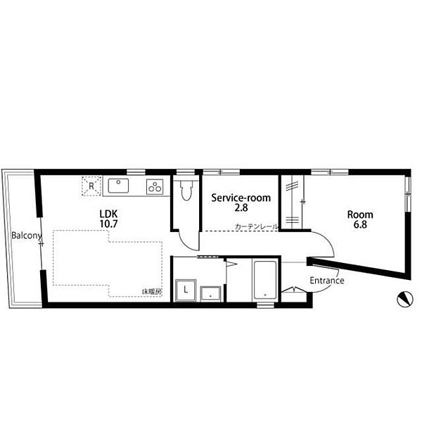 Ａｐａｒｔｍｅｎｔふじ ｜東京都豊島区池袋2丁目(賃貸アパート1SLDK・3階・46.01㎡)の写真 その3