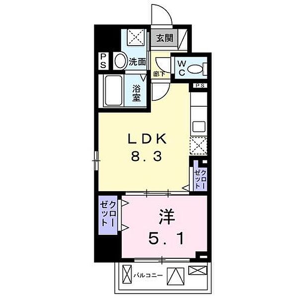 メゾン　ド　ポンム ｜東京都板橋区双葉町(賃貸マンション1LDK・8階・35.16㎡)の写真 その3