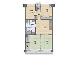エクレール若葉台 4DKの間取図画像