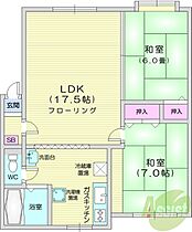 セトルA  ｜ 北海道札幌市北区北三十一条西13丁目（賃貸アパート2LDK・2階・55.00㎡） その2