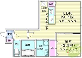 Halenix札幌医大前  ｜ 北海道札幌市中央区南二条西18丁目（賃貸マンション1LDK・1階・33.54㎡） その2