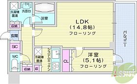 北海道札幌市北区北八条西1丁目（賃貸マンション1LDK・39階・49.50㎡） その2