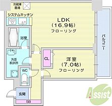 北海道札幌市北区北八条西1丁目（賃貸マンション1LDK・33階・58.00㎡） その2