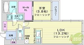 北海道札幌市北区北十七条西5丁目（賃貸マンション1LDK・4階・43.16㎡） その2