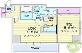 コートビバリッジ  ｜ 北海道札幌市北区新琴似一条2丁目（賃貸マンション1LDK・2階・31.35㎡） その2