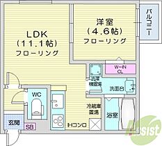Luxis　S5  ｜ 北海道札幌市中央区南五条西8丁目（賃貸マンション1LDK・2階・36.27㎡） その2