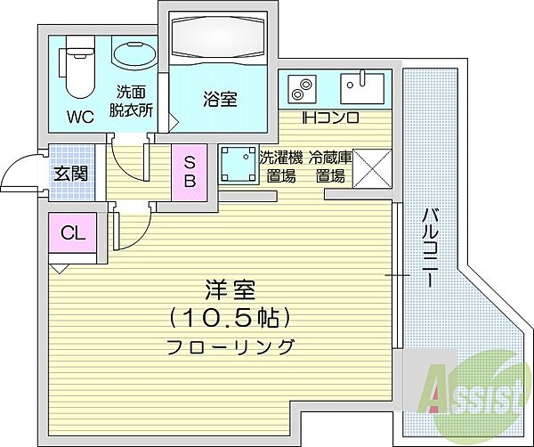 レジディア札幌駅前 ｜北海道札幌市中央区北五条東2丁目(賃貸マンション1R・5階・25.85㎡)の写真 その2