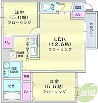 Encore北27条  ｜ 北海道札幌市北区北二十七条西9丁目（賃貸マンション2LDK・1階・50.05㎡） その2