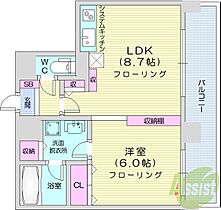 北海道札幌市北区北十一条西4丁目（賃貸マンション1LDK・7階・34.00㎡） その2