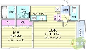 北海道札幌市北区北十九条西4丁目（賃貸マンション1LDK・4階・37.52㎡） その2