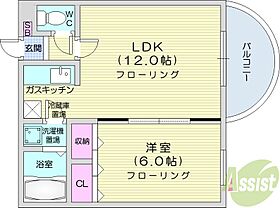 シャルマン26  ｜ 北海道札幌市北区北二十六条西3丁目（賃貸マンション1LDK・1階・33.20㎡） その2