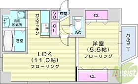 センチュリースペース中央411  ｜ 北海道札幌市中央区南四条西11丁目（賃貸マンション1LDK・7階・39.54㎡） その2