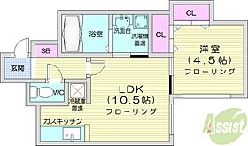 北海道札幌市東区北十一条東4丁目（賃貸マンション1LDK・4階・31.18㎡） その2