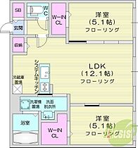 北海道札幌市東区北七条東3丁目（賃貸マンション2LDK・2階・52.54㎡） その2