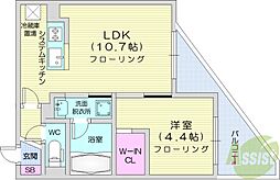 ステージア裏参道 3階1LDKの間取り