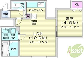 オール北大前  ｜ 北海道札幌市北区北十八条西6丁目1-1（賃貸マンション1LDK・3階・33.21㎡） その2