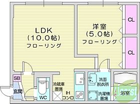 カトラン麻生  ｜ 北海道札幌市北区北三十八条西6丁目（賃貸マンション1LDK・2階・36.72㎡） その2