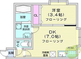 北海道札幌市東区北十一条東4丁目（賃貸アパート1DK・2階・23.94㎡） その2