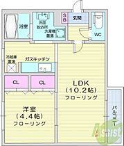 CREA北28条  ｜ 北海道札幌市北区北二十八条西5丁目2-5（賃貸マンション1LDK・3階・33.40㎡） その2