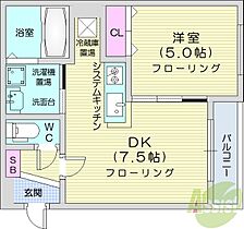 北海道札幌市東区北二十三条東9丁目（賃貸マンション1LDK・4階・34.98㎡） その2